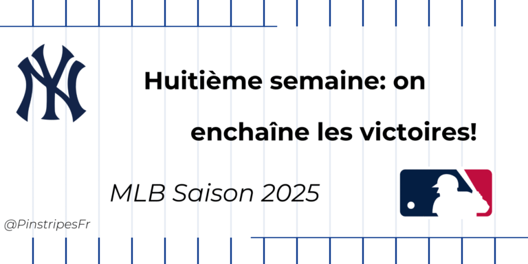 Saison 2025 – Semaine 8: on enchaîne les victoires!
