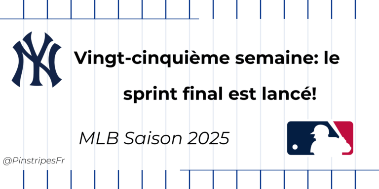 Saison 2025 – Semaine 25: le sprint final est lancé!