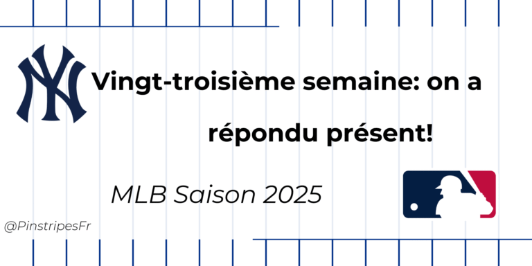 Saison 2025 – Semaine 23: on a répondu présent!
